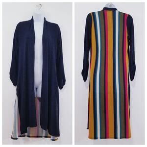 Chris & Carol Multicolored Maxi Knit Cardigan